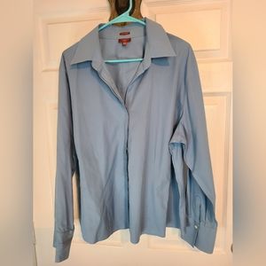 (2052) Talbots Haberdashery Women's Blouse, Size: 20W  Color: Blue